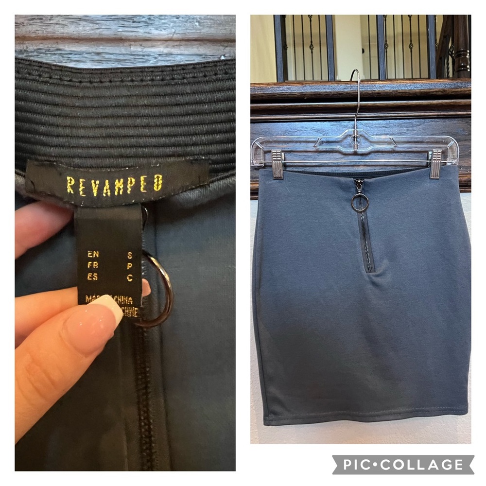 Grey mini skirt